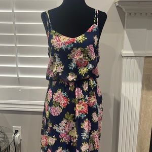 Navy Floral Dress
